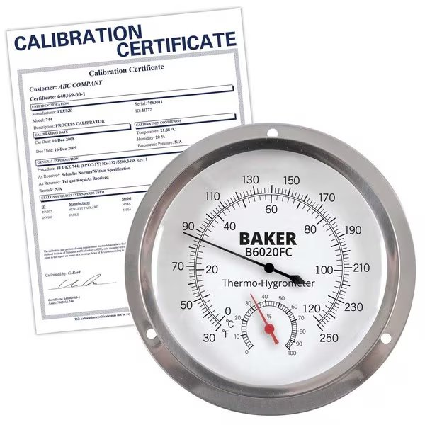 B6020FC-NIST Dial Thermo-Hygrometer, , Baker Instruments, Mfr#: B6020FC-NIST